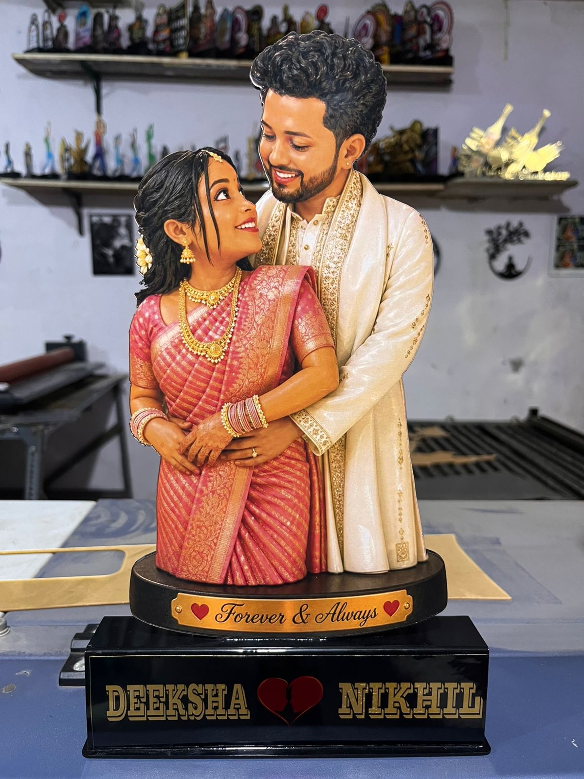Deeksha & Nikhil Custom Couple Caricature - Classic